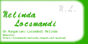 melinda locsmandi business card